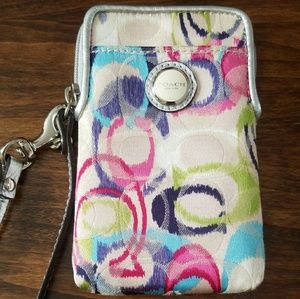 Coach Phone and Wallet Wristlet